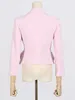 Women's Suits Ailigou 2024 Fashion Pink 3D Flower Short Suit Coat