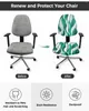 Stoelbedekkingen Abstract gradiëntlijn kleurblok gedraaid groen elastische fauteuil cover verwijderbare kantoor slipcover splitstoel