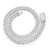 925 Silber vereiste Schmuck Cadena Cubana 20 mm breites Diamanthip -Hop -Link -Halskette für Herrenkubanische Kette