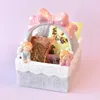 Storage Bottles Angel Ceramic Basket Box Wedding Decoration Ornaments Food Container Fruit Organizer Bowknot Flower Baskets