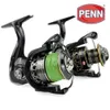 Penn Fishing Reel med 131 lager max drag 18 kg växelförhållande 4.7 1/5.2 1 kommer med PE -fiskelinje som gåva 240321