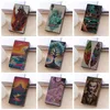 Pretty Plastic Colorful Pattern Tobacco Cigarette Case Portable Storage Cover Box Automatic Spring Protective Shell Smoking Holder Stash House Container DHL