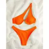 Swimwear pour femmes Micro Bikini 2024 Femmes Summer One Shoder Neon High Cut Brazilian Set Push Up Up Swimming Suite Swimsuit Drop D OT8WP