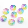 Kwiaty dekoracyjne 50/100pcs 15 mm mieszane kolory płaskie okrągłe moneta Blask Button Kolorowa koszulka krawędziowa dla odzieży Dzieci DIY Craft