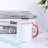 Tasses de transfert de chaleur tasse bricolage en céramique vide publicité imprimer la poignée de la bouche