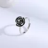Dark Rose Wolf Proof Index Finger Ring voor dames nieuwe kleine en populaire roterende klaar voor gebruik zelfverdedigingssteken open