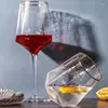 Şarap bardakları elmas kırmızı cam fincan içecekler için renkli wineglas şampanya flüt bar yüksek dereceli ins stil kristal bardaklar