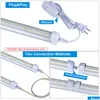 Led Tubes 20Pcs Shop Light 4Ft 8Ft 144W 14500Lm 6000K Cold White Clear Er Hight Output Linkable Lights T8 Tube Drop Delivery Lighting Dhdlh