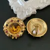 Boucles d'oreilles étalon bijoux vintage tempérament en verre brun rond pour femmes cadeaux de mariage girl