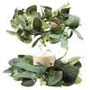 Candle Holders 2 Pcs Tabletop Decoration Rings Wreaths Wedding Centerpieces For Tables Pillars Small Eucalyptus