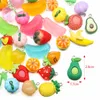 Charms 10Pcs 10-20 Styles Mix Fruit Vegetable Candy Resin Earring Diy Findings Keychain Bracelets Pendant For Jewelry Making