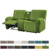 Chair Covers Reclining Loveseat With Middle Console Slipcover Velvet Stretch 2 Seat Sofa Furniture Protector