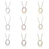 Designer Brand Tiffays Seiko Hoge kwaliteit Nieuwe U-vormige ketting Modieuze en gepersonaliseerde O-vormige ketendecoratie Network Red Rood