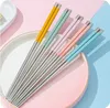 Chopsticks Antibacterial 316 Grade Stainless Steel Anti Slip Drop Cute And High-temperature Resistant