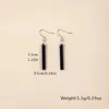 Dangle Ohrringe schwarzer Quaderanhänger minimalistischer Hip -Hop -Stil Acrylicjewelry Exquisites weibliches Geschenk