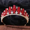 Clips de cheveux Crystal Tiara Couronnes pour les femmes Girls Righestone Bridal Handmade Wedding Brides Accessoires