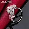 Cluster Rings 925 Sterling Silver Ring For Woman Flower Zircon Crystal Lady Party Wedding Fashion Fine Jewelry Birthday Christmas Gifts