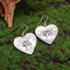 Dangle Earrings Women's Fashion Beautifully Engraved Elephant Animal Heart Shape Pendant Birthday Party Dinner Accessories