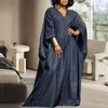 Casual jurken pendelende stijl jurk elegant plus size maxi voor vrouwen stijlvolle v-hals batwing mouw pullover losse fit elke