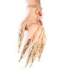 Link Bracelets Fashion's Belly Dance Finger Thai Golden Bracelet Jewelry