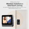 Campanelli wifi video campanello wireless hd telecamera la visione notturna di sicurezza smart home dorfide cell a 2,4 GHz wifi citerf max 150m 4,3 pollici