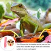 Appareils pour chiens Chapeau de paille Lézard Reptile Christmas Costume pour les dragons barbus Yarn Crawling Pet Decor