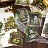 Gift Wrap 10 Pcs/pack Large Size INS PET Vintage House Stickers Decorative Scrapbooking Hand Made Junk Journal Supplies