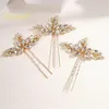 Clips de cabello que brillan U Rhinestone Forma Fashion Accesorio de novia Boda 2 PCS