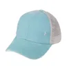 Imprezy kapelusze krążą Cross Mesh Back Baseball Cap 10 Kolory Umyjane zmarły Bun Bun Ponycap Trucker Hat Drop dostarczenie domu ogród świąteczny su dhdfu