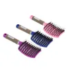 Hair Brushes Curved Boar Bristle Brush Mas Comb Detangling Portable Usef Hairbrush For Women Straight Curly Styling Smooth Drop Delive Otleo