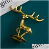 Konst och hantverk Creative Deer Metal Handle Accessories Home Decoration SMyckeslagring Pendant Drop Delivery Garden Arts, Gifts DHGQO