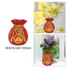 Vases Chinese Year Feng Shui Blessing Bag Vase Decor Handmade Table Decoration For Congratulatory Gift Multipurpose Lightweight