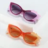 Sunglasses YOOSKE Trendy Cat Eye For Women Designer Irregular Sun Glasses Ladies Retro Crystal Multi Color Eyewear