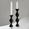 Kerzenhalter Holzhalter Vintage Solid Säule Kerzenlestick Ornamente Hochzeitsfeier Weihnachtstisch Dekoration Wohnkultur
