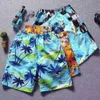 Mens Beach Pants Summer Shorts Casual Sports Cotton and Linen Prints Ytterkläder 5-tums Löst överdimensionerat {Kategori}