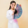 Dekorativa figurer 13 tum Festival handhållen fällbar fans kinesisk dansvattentät elegant kvinnlig parti konsthantverk gåva