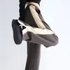Kvinnors byxor Sport för kvinnor med plysch förtjockad Löst passande avslappnad hög midja bred ben retro lapptäcke golvmopp