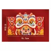 Enveloppe-cadeau 12pcs 2024 Spring Festival National Tide Red Enveloppe Lion Dance Year's Bag Chinese