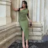 Casual Dresses Summer Bodycon Dress for Women 2024 Outfits Clothing Saida de Praia Feminino Robe Badrum Vintage Solid Color Single