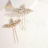 Clips de cabello que brillan U Rhinestone Forma Fashion Accesorio de novia Boda 2 PCS