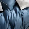 Ensembles de literie 1500tc Coton égyptien gris bleu ensemble de luxe doux soyeux blanc couture couture couvre-lit de lit 2 taies de couverture 2 taies 4pcs