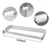 Liquid Soap Dispenser Self Adhesive & Wall Mount Paper Towel Holder Kitchen Tissue Stand Under Cabinet-Silver