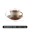 Xícaras pires de café criativo cerâmica linda café da manhã expresso canecas feitas à tarde Tea Tazas DeSayuno Originales Cup Set