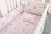 pink rainbow 4 pcs Baby Crib Bedding Set for Girls and boys including quilt crib sheet skirtpillow case 240322