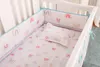 Roze regenboog 4 pc's babywieg beddengoed set voor meisjes en jongens, waaronder quilt krib blad rokpillow case 240322