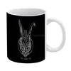 Mugs Donnie Darko White Mug 11oz Ceramic Tea Cup Coffee Friends Birthday Gift Frank Metaphysics Halloween Mon