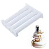 Baking Moulds 4PCS White Grecian Pillars Valentine's Day Cake Tier Separator Support Stand Decor Wedding Stands Fondant Mold