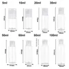 Storage Bottles 50Pcs Transparent 5ml-100ml Empty PET Plastic Squeeze With Clear/White Flip Cap For Travel Shampoo Conditioner Lotion