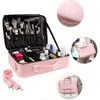 Kosmetiska väskor vattentät pu makeup fodral stora resor underkläder lagring organisera box kosmetikväska