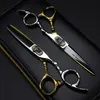 Japan 440C 5.5 6.0 Hair Scissors Professional Hairdressing Scissors Hair Cutting Thinning Scissors Barber Shears Hair Salon 2023